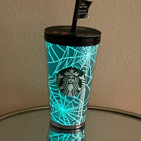Starbucks Halloween Spider Web Glowin The Dark Tumbler